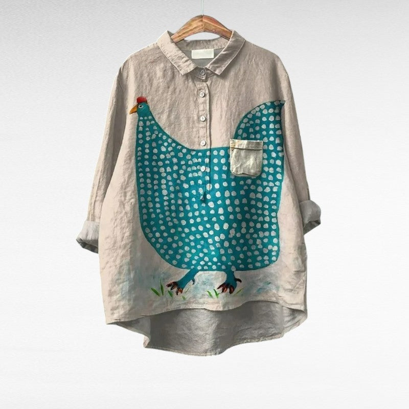 LINDSEY™ | Illustrated Blouse