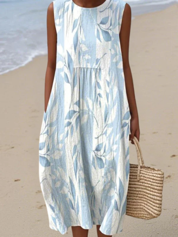 JOY™ | Leaf Print Midi Dress