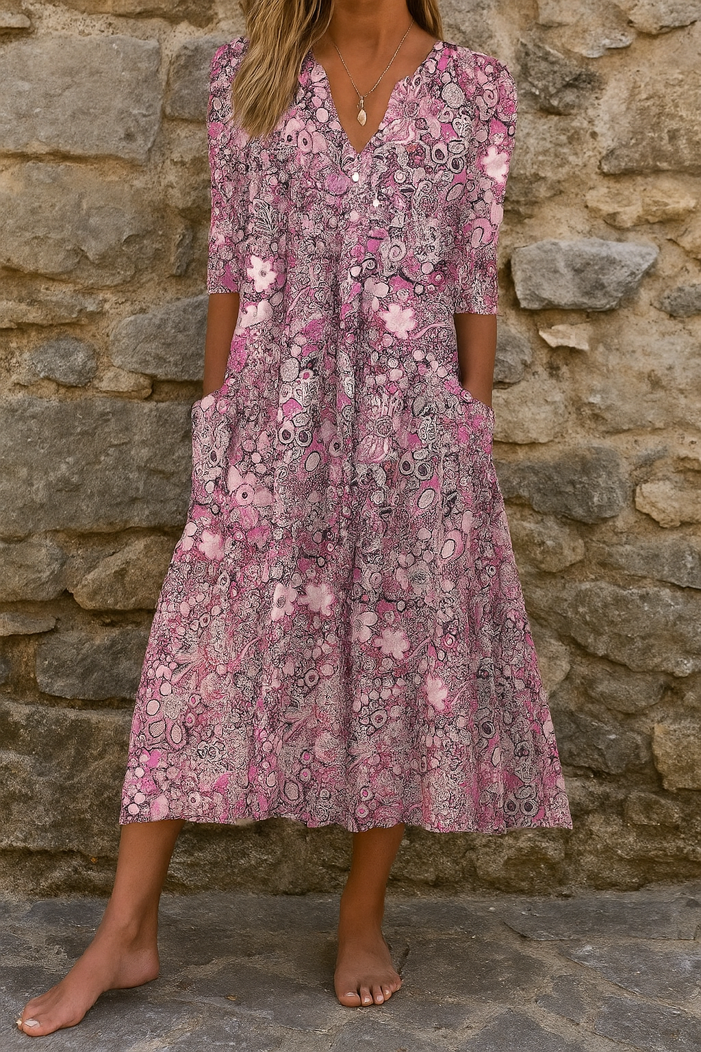 CADENCE™ | Printed Midi Dress
