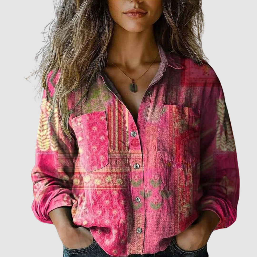 ANNE™ | Patchwork Floral Blouse