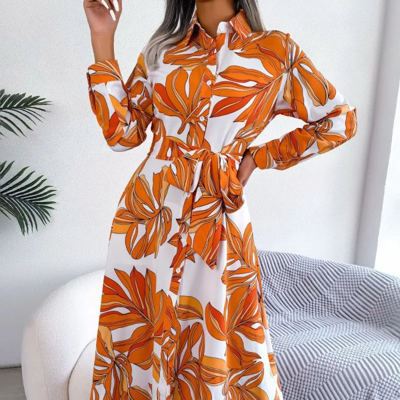 AUDREY™ | Floral Shirt Dress