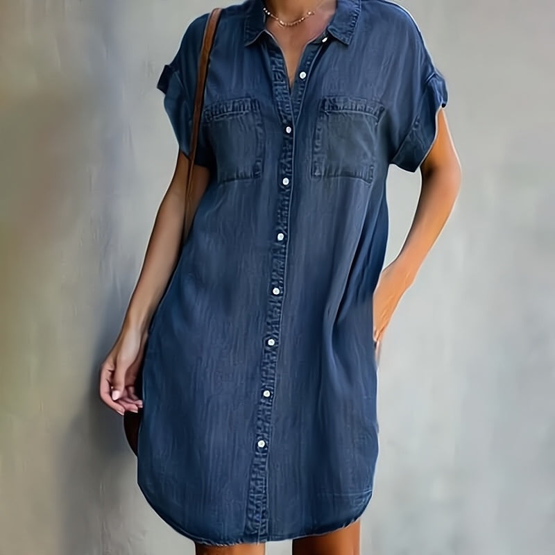 HELEN™ | Denim Shirt Dress