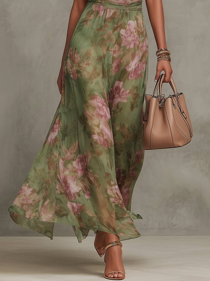 TAMSIN™ | Floral Halterneck Maxi Dress