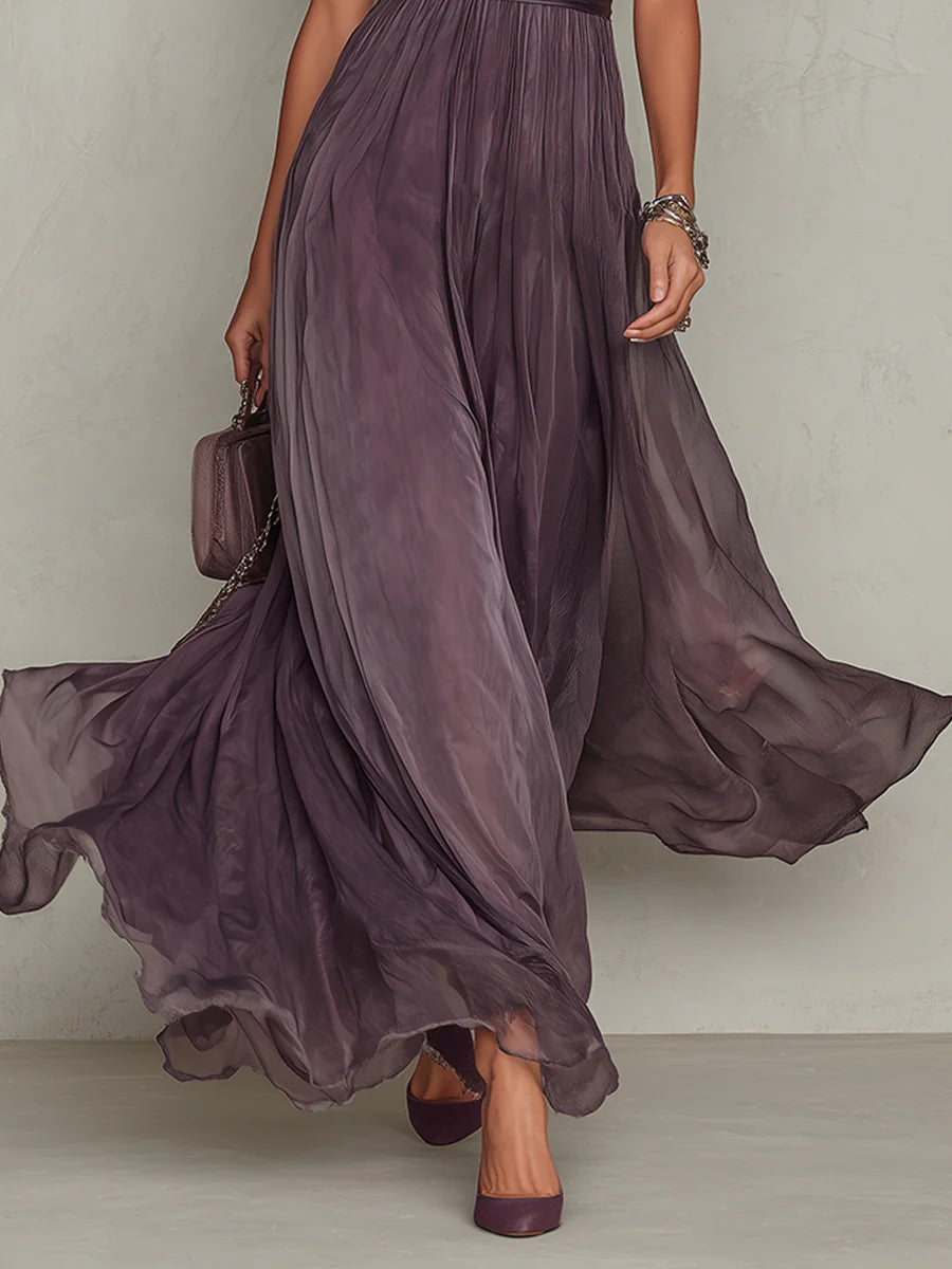 THESSALY™ | Chiffon Maxi Dress
