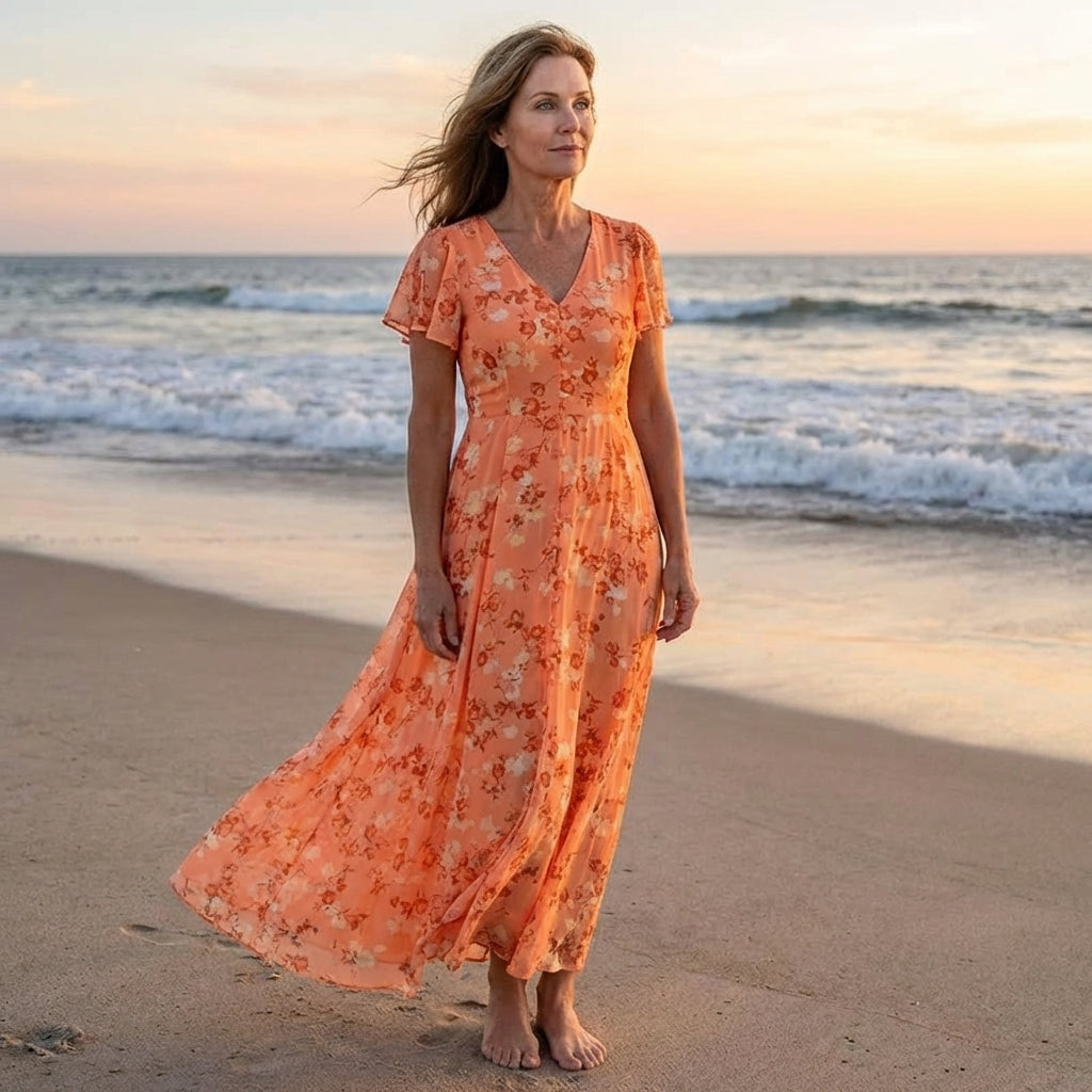 ZURI™ | Lined Floral Maxi Dress