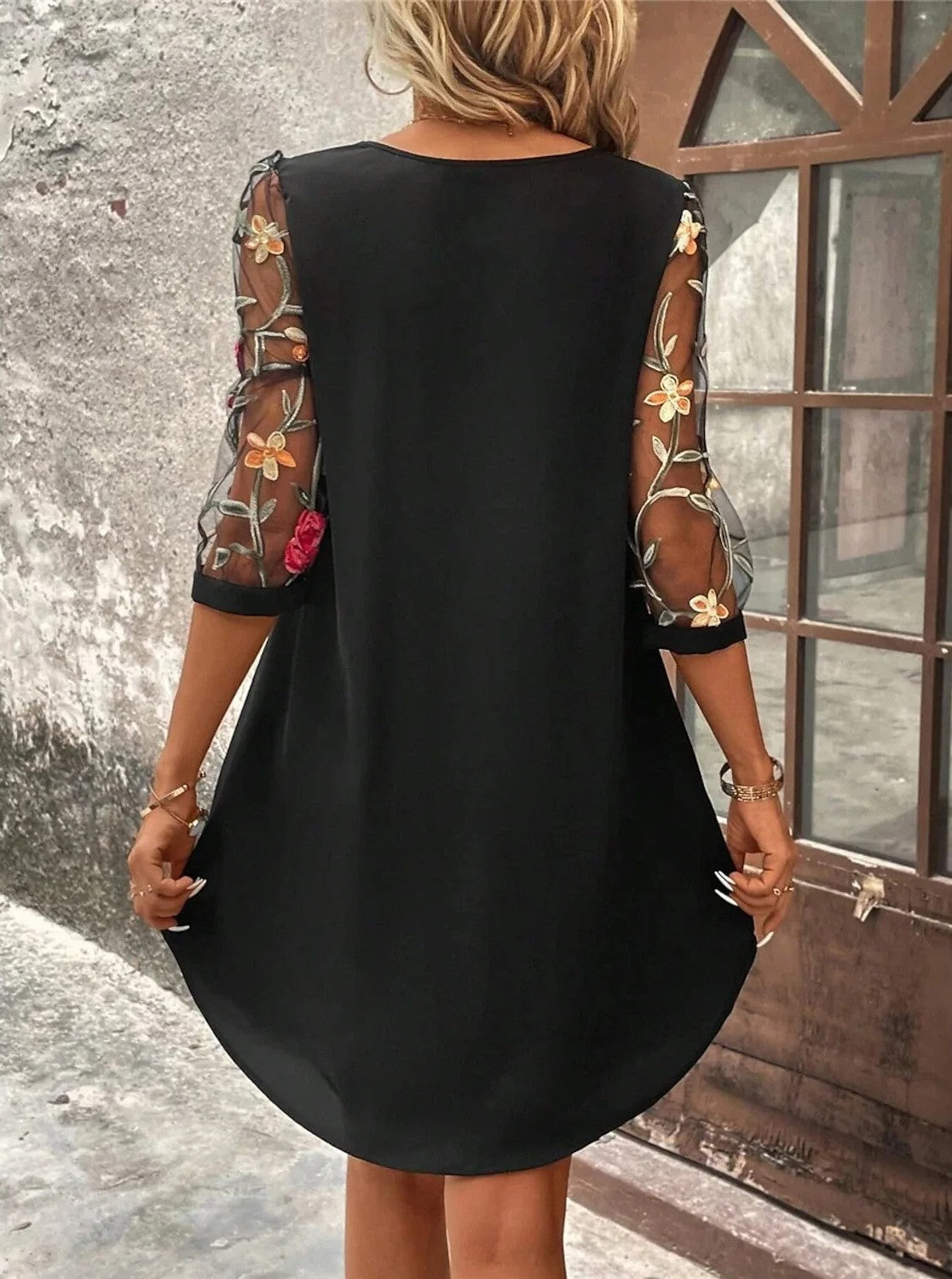 PATRICIA™ | Mesh-Sleeve Shift
