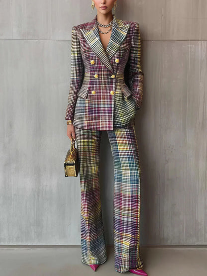 NOVEA™ | Check Blazer Set