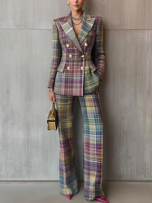NOVEA™ | Check Blazer Set