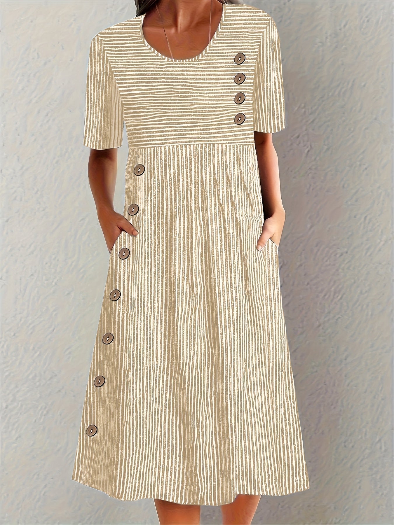 SOFIA™ | Striped Midi Dress