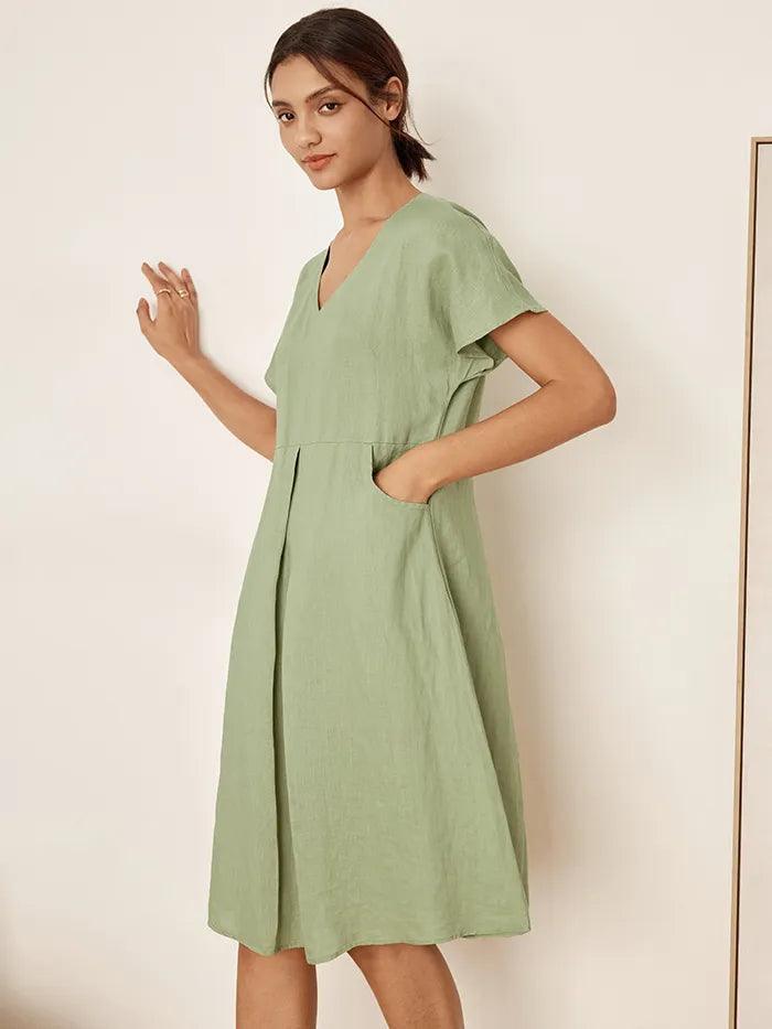 TRACEY™ | Linen Midi