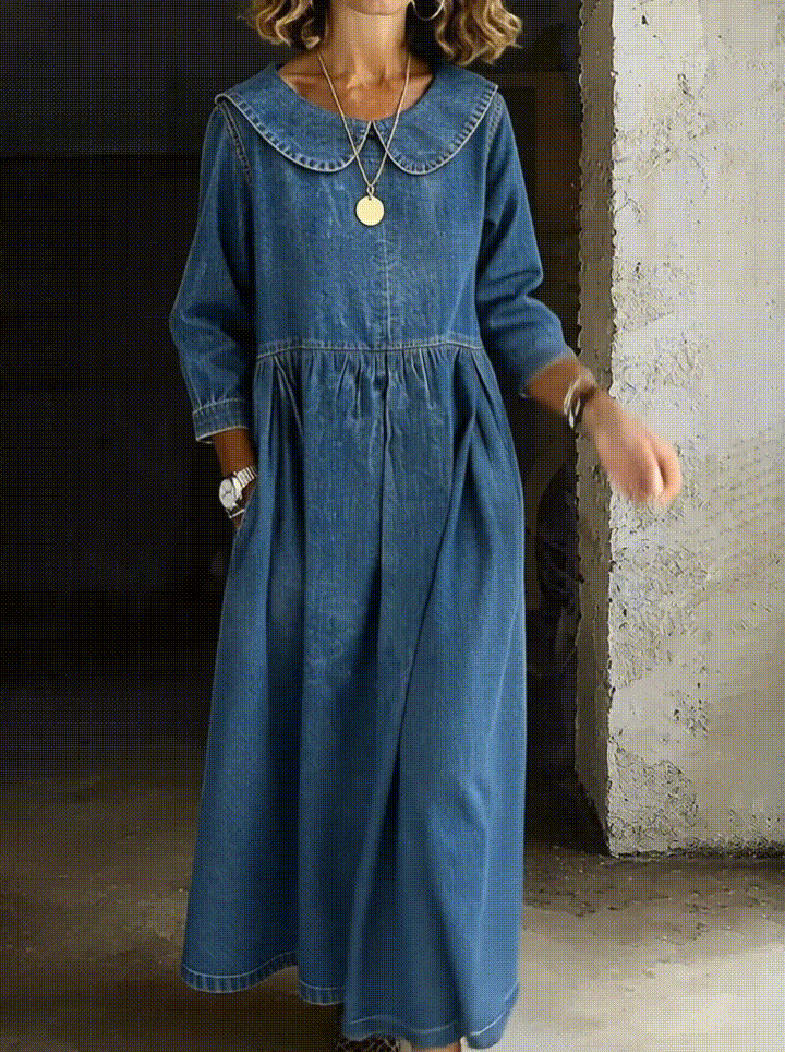 MIRREN™ | Peter Pan Collar Denim