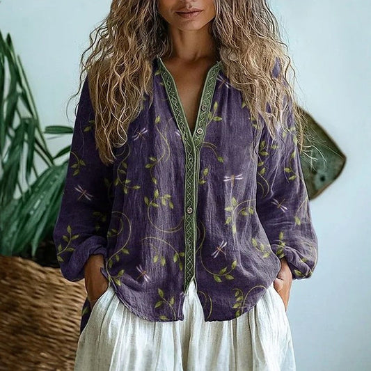 CHARLIE™ | Print Button Blouse