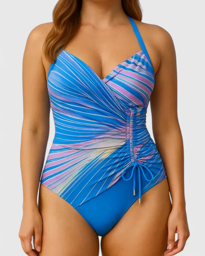 ANGELINA™ | Colour-Block Wrap Swimsuit