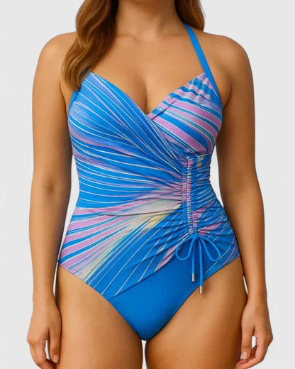 ANGELINA™ | Colour-Block Wrap Swimsuit
