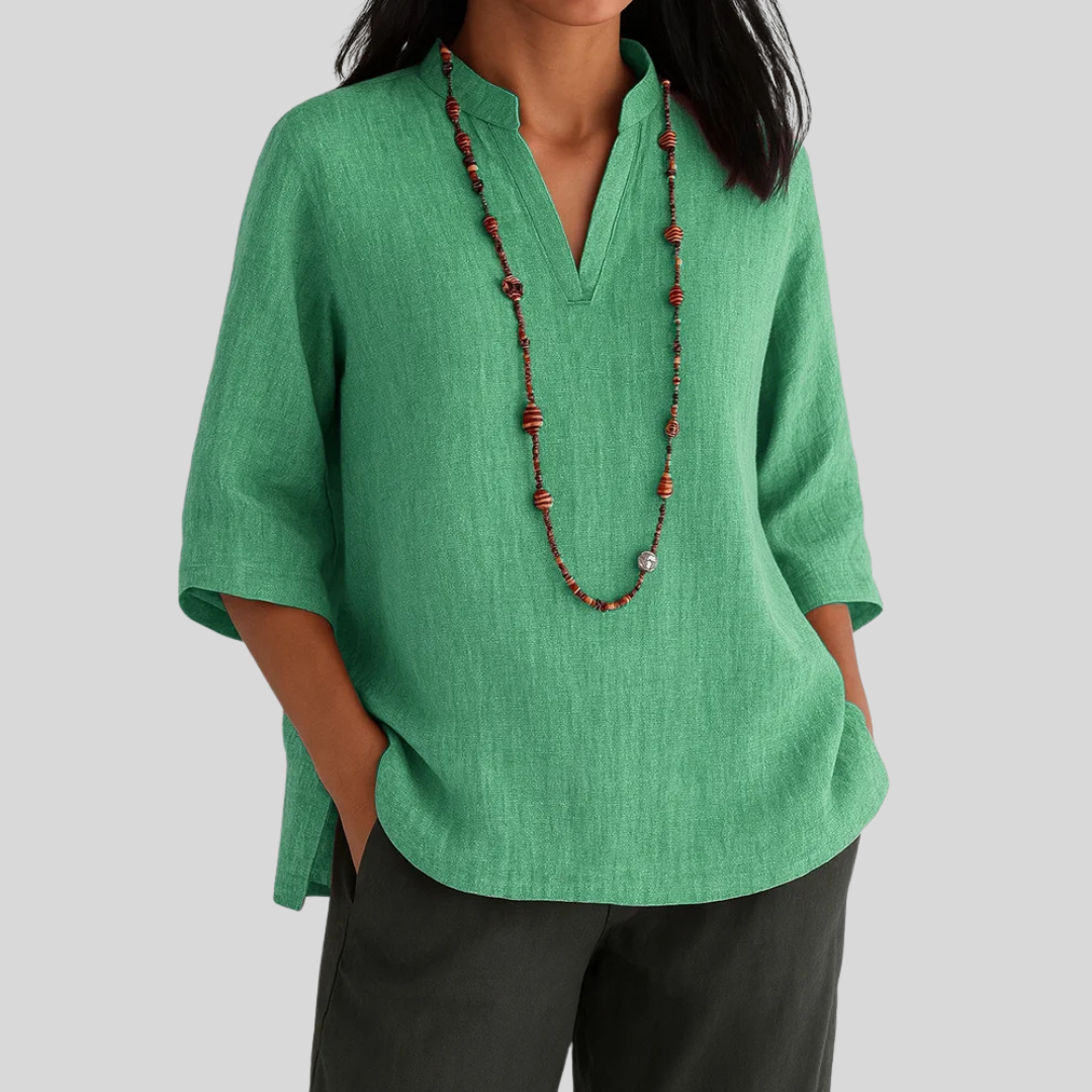 ELIANA™ | Fluid Linen Blouse