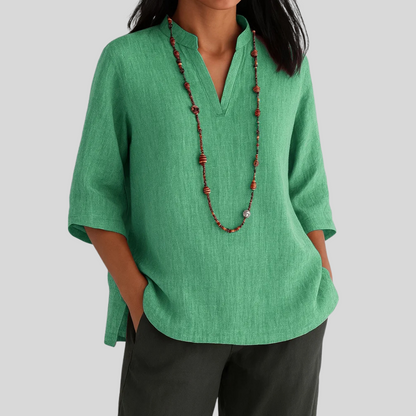ELIANA™ | Fluid Linen Blouse