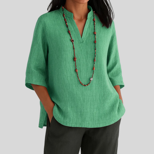 ELIANA™ | Fluid Linen Blouse