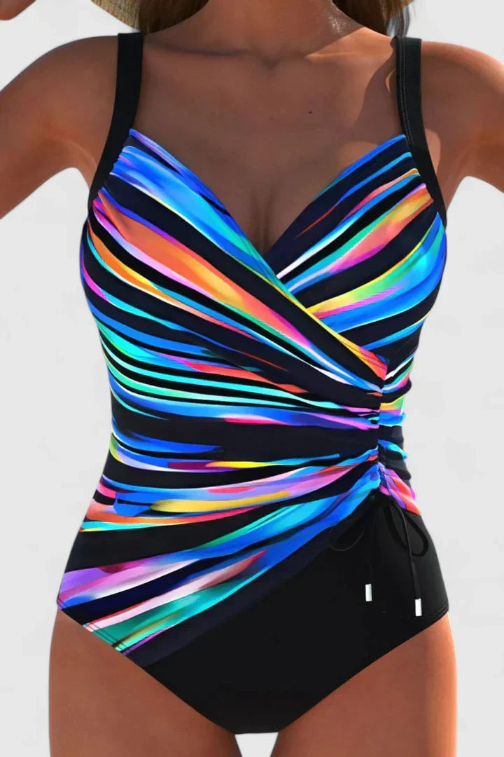 ANGELINA™ | Colour-Block Wrap Swimsuit