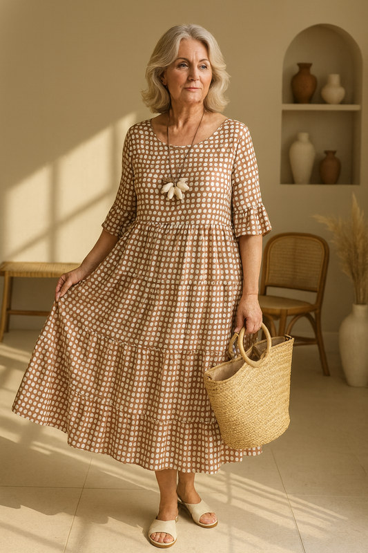 IRIS™ | Polka Dot Midi Dress