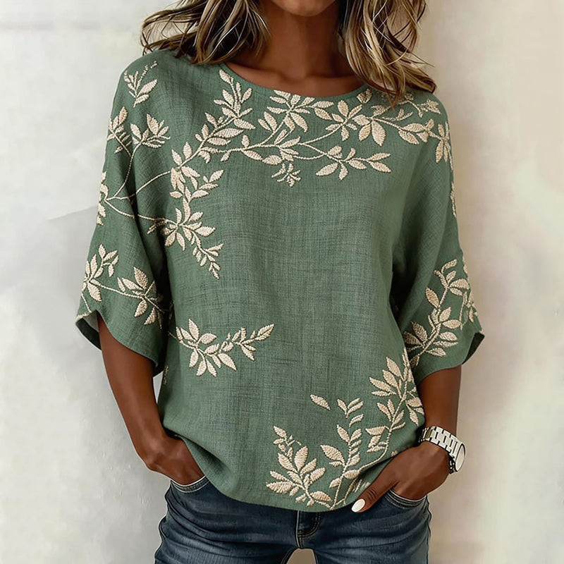 MELODY™ | Leaf Print Top