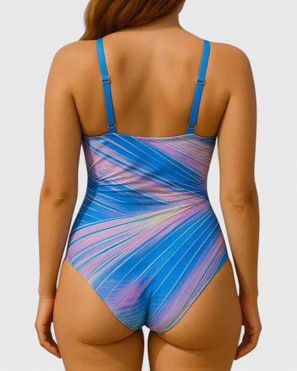 ANGELINA™ | Colour-Block Wrap Swimsuit