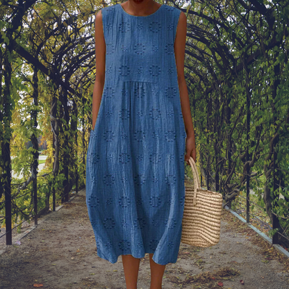 ELAINE™ | Embroidered Midi Dress
