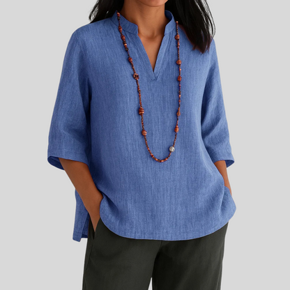 ELIANA™ | Fluid Linen Blouse