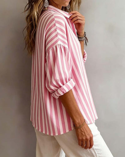 FELICITY™ | Striped Collared Blouse
