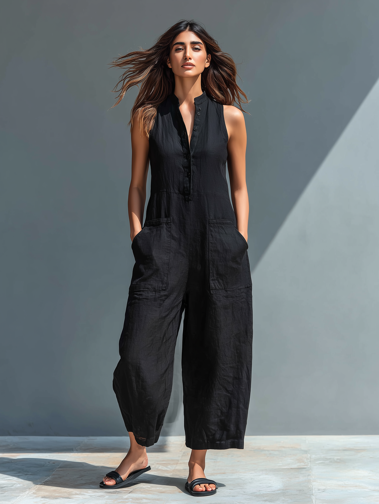 CHRISTINA™ | Linen-Blend Jumpsuit