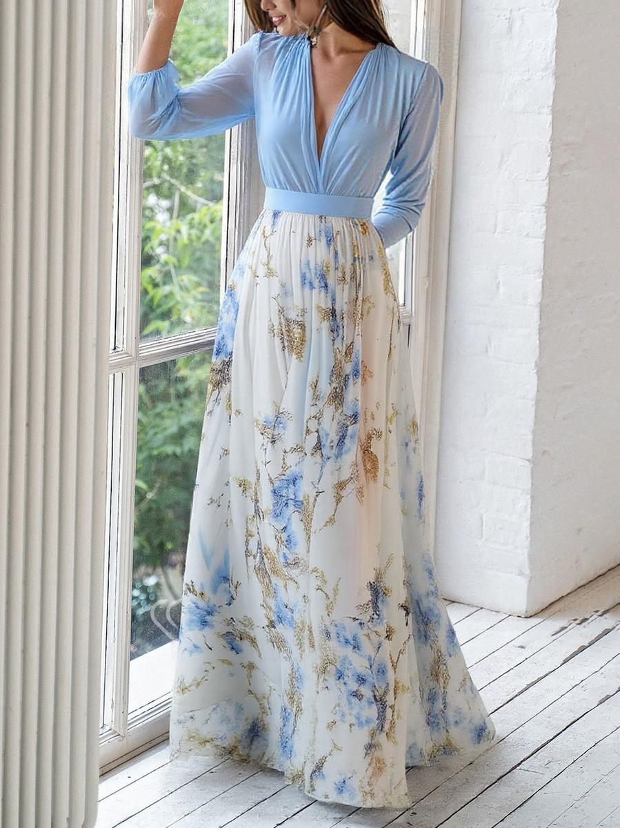 CELESTINE™ | Floral Panel Maxi Dress