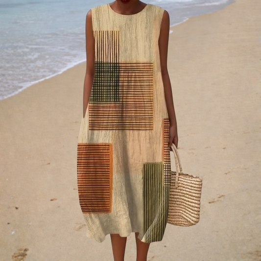 VIVIAN™ | Block Print Dress