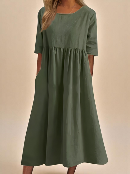 HARRIET™ | Cotton-Linen Pocket Dress