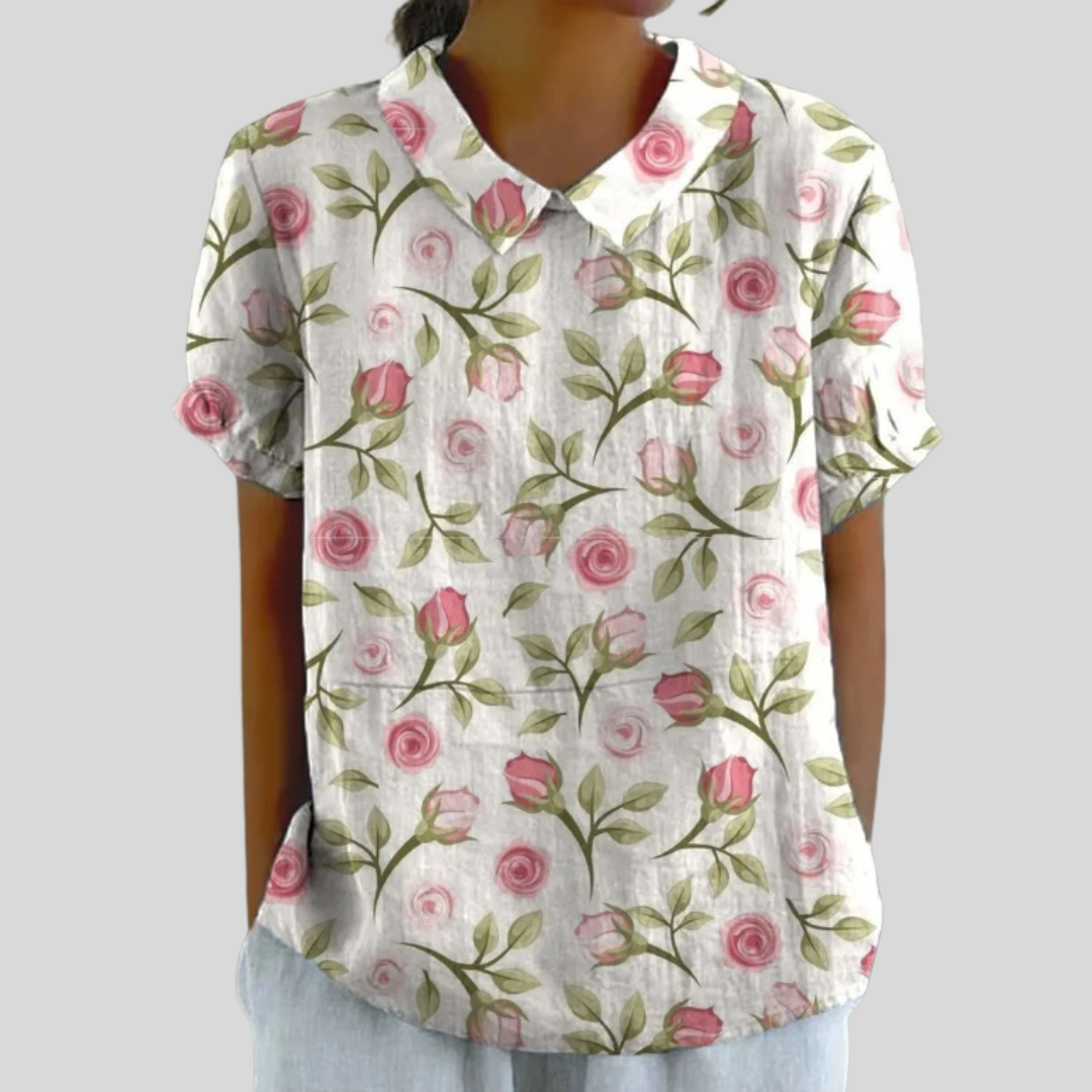 ELLEN™ | Rose Print Blouse