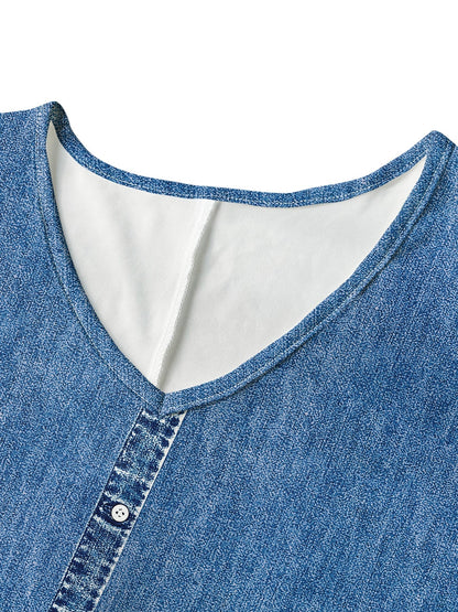 BILLIE™ | Button-Through Denim Dress