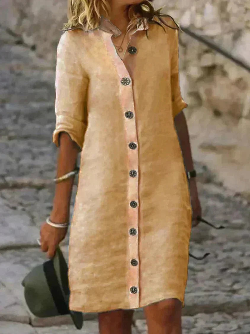 AVERA™ | Linen Shirt Dress