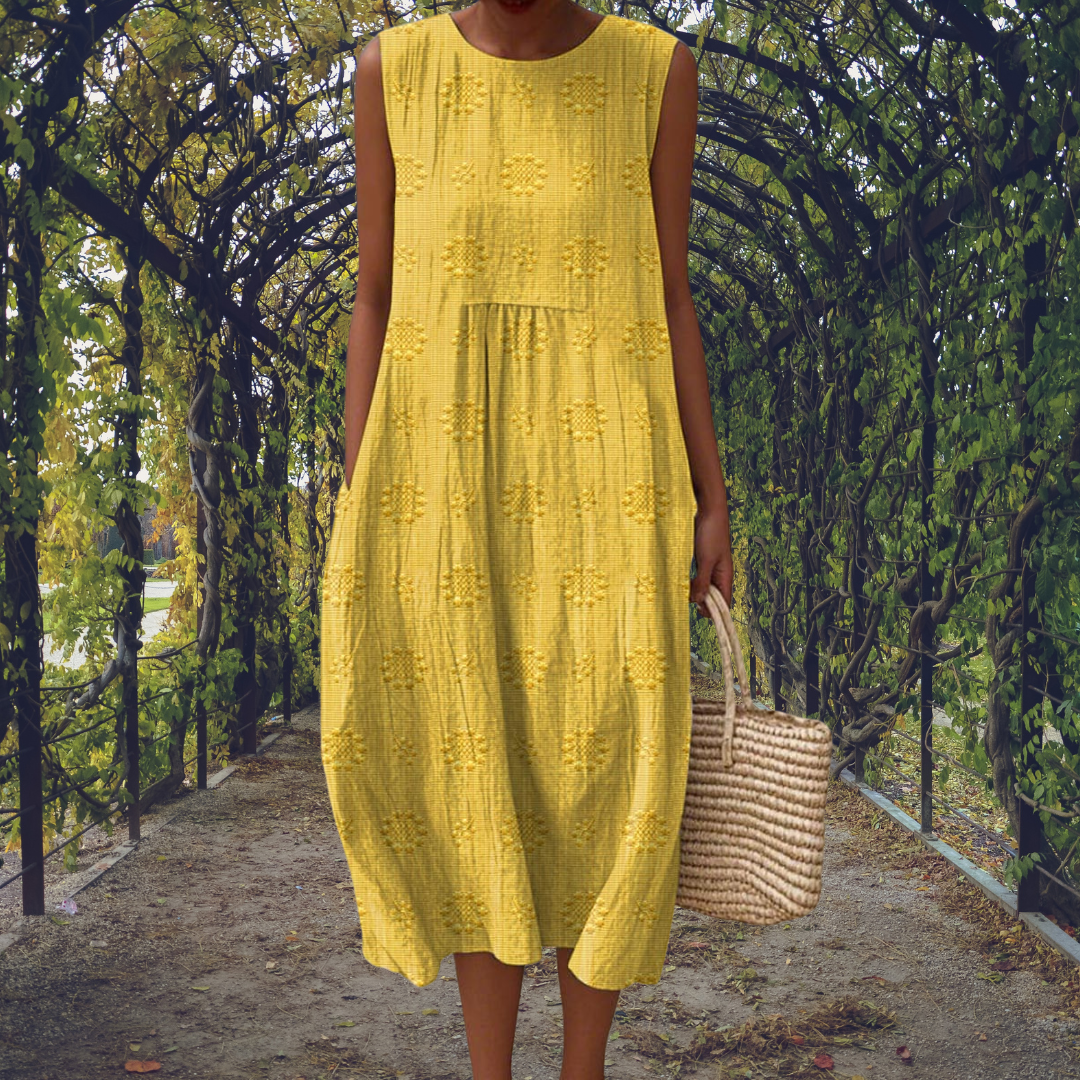 ELAINE™ | Embroidered Midi Dress