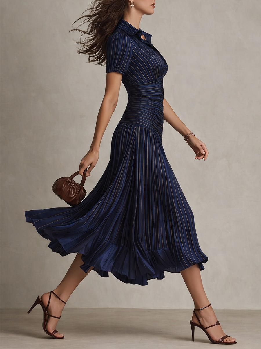 ADRIANA™ | Pleated Midi Dress