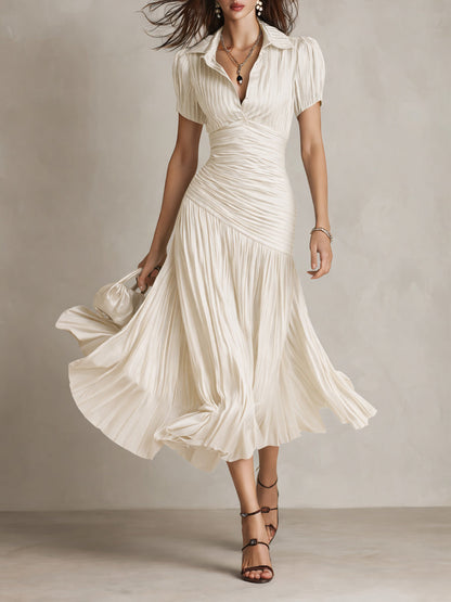 ADRIANA™ | Pleated Midi Dress