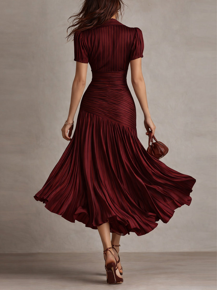 ADRIANA™ | Pleated Midi Dress