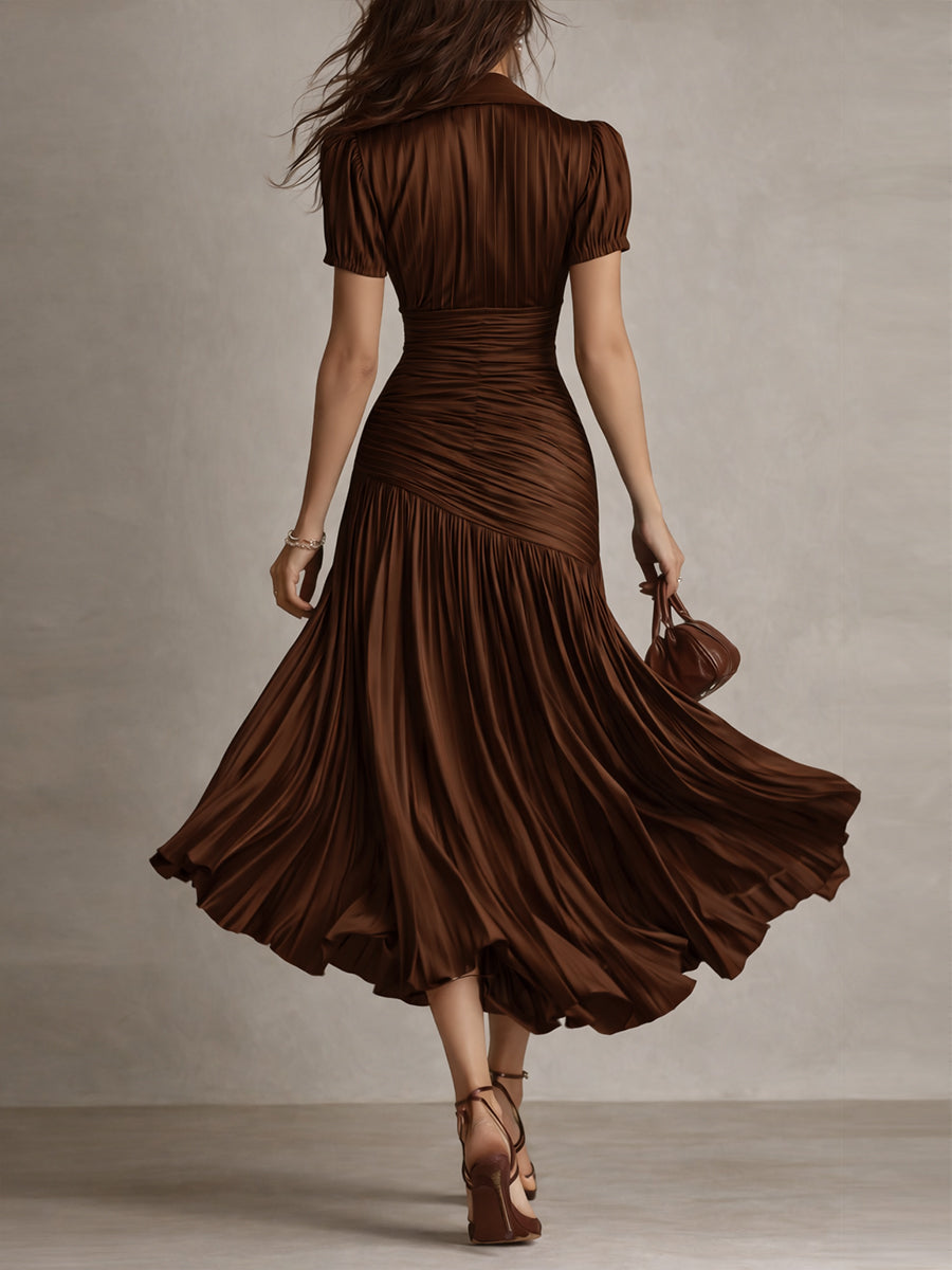 ADRIANA™ | Pleated Midi Dress