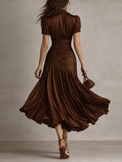 ADRIANA™ | Pleated Midi Dress