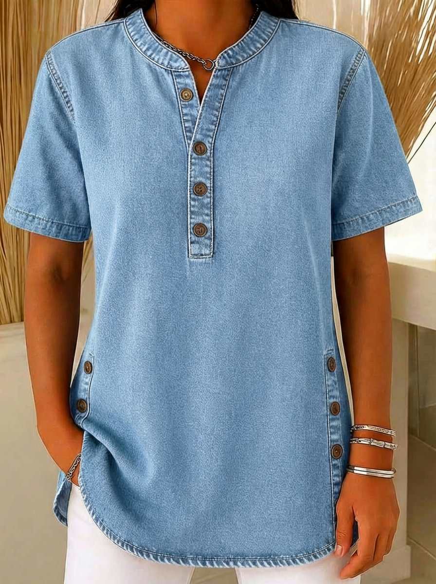 FIONA™ | Denim Blouse