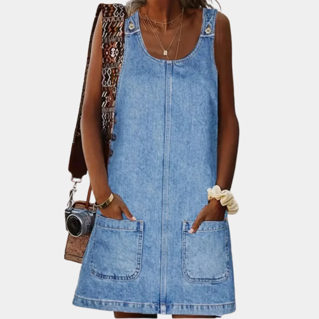 BLYTHE™ | Denim Pinafore Dress