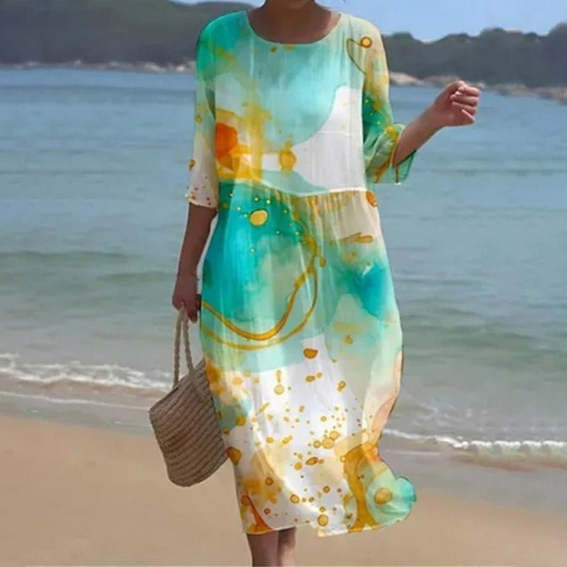 KEELY™ | Relaxed Floral Midi Dress