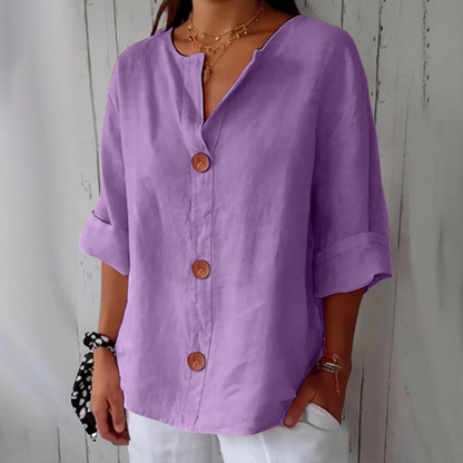 ELENA™ | Button-Front Blouse