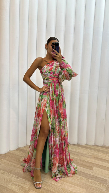 ANASTASIA™ | One-Shoulder Floral Maxi Dress