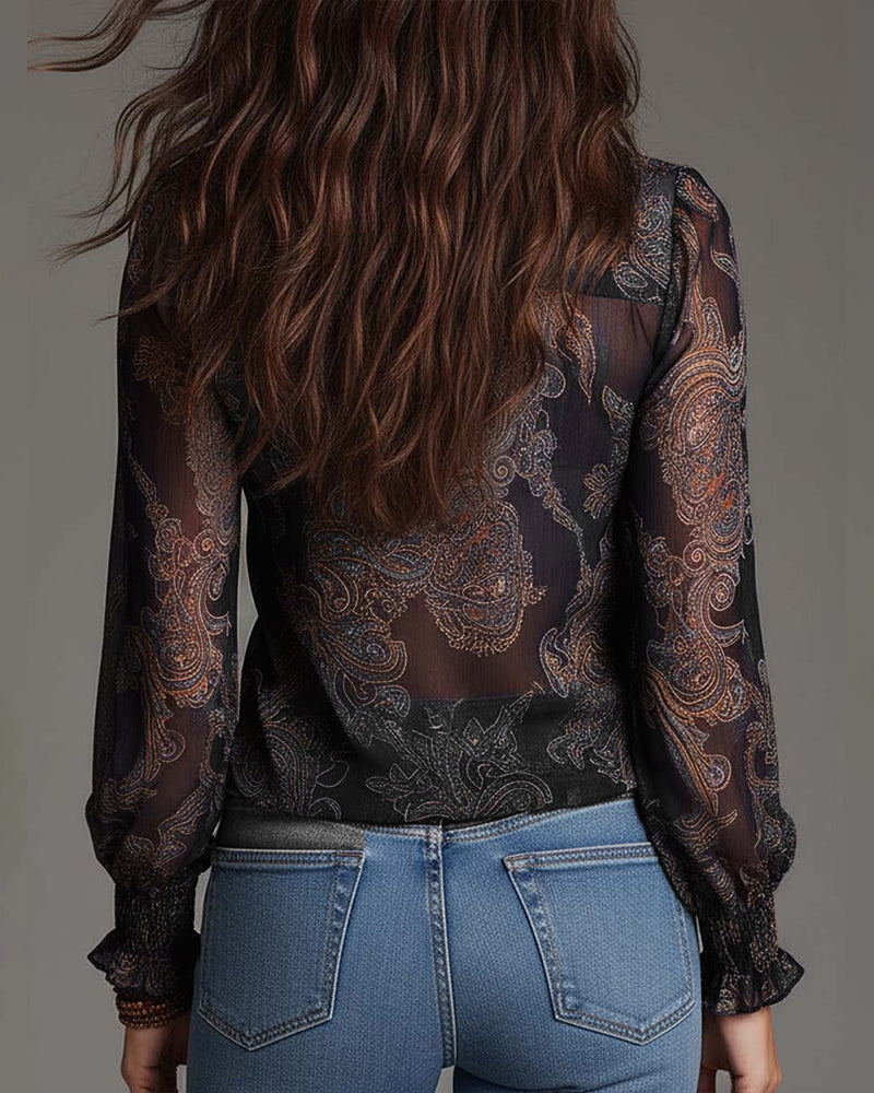 KATIE™ | Ruffle Zip Blouse