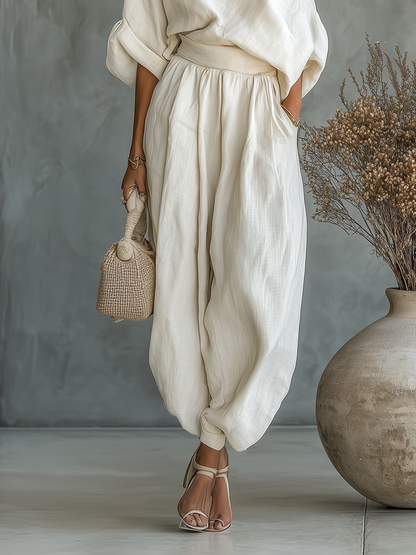 ANNORA™ | Linen Off-Shoulder Co-Ord