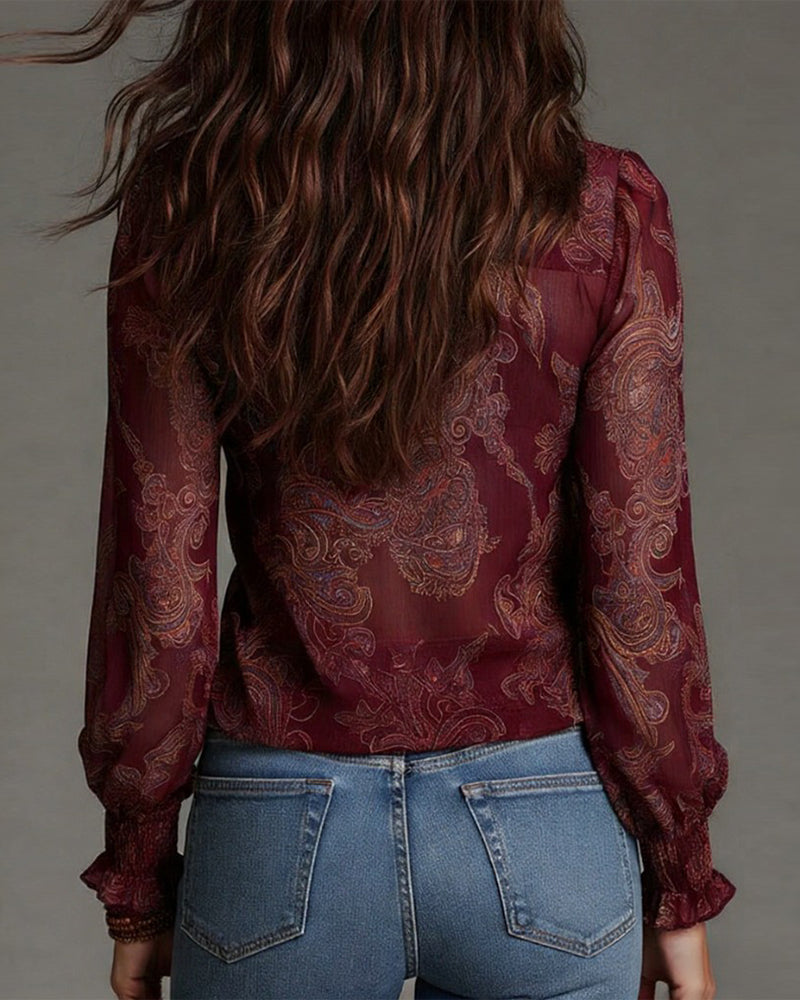 KATIE™ | Ruffle Zip Blouse