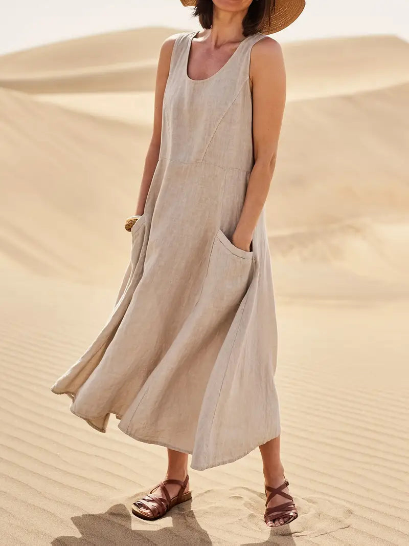NANCY™ | Cotton-Linen Summer Dress